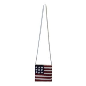 NWOT Fully Beaded American Flag Shoulder Bag Vintage inspired USA